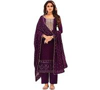 JIVRAJ FASHION Party vêtements Indien Designer élégant Shalwar Kameez Costumes Pakistanais Palazzo Pant Dupatta Robe (Choix-4, 5XL UK 24 Buste 52 Taille 48 Hanches 54)