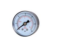 JIVTO manomètre sec, 1-1/2 "de diamètre, 0-30 Psi, 0-2 Bar, montage arrière 1/8" BSPT, boîtier en acier, connexion en laiton, fenêtre PC