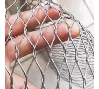 JIwqDY 304 Filet de Corde en Acier Inoxydable, Garde-Corps Extérieur, Maille 5cm Filet de Protection en Acier Inoxydable, Diamètre du Fil 1.5mm(0.8x5m/2.62x16.4ft)