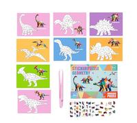 Jiwyunlu Puzzles Autocollants,Activité Créative Numérotée 3D À Faire Soi-Même - Kit de Collage Autocollant en 3D,pour la Maison, l'École, Les Voyages, Éducatif, Garçons, Filles, Avion, Voiture, Noël,