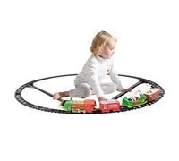 Jiwyunlu Train de Noël pour Arbre - Jouet Saisonnier avec Son et Lumière | Circuit de Train Électrique - pour Filles Garçons Salon Chambre Bureau Maison Activité Familiale Cadeau Fête