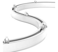 JixCJHj Aluminum Plafond Flexible Rail de Rideau de Rideau incurvé avec Rouleaux Silencieux, Support Mural de Plafond pliablepour Separation de Piece, Rideaux, Chambre, Balcon(3.3m(10.8ft))