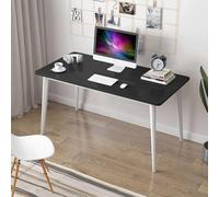 JixCJHj Bureau d'ordinateur, Table de Bureau ，Informatique Tables d'Étude ，Bureaus Ordinateur，Montage Facile,Stabilité Maximale，pour Télétravail, Salon,(Black,120 * 60cm(47 * 24in))