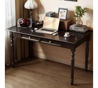 JixCJHj Bureau d'ordinateur, Tables de Bureaus ，Informatique Table d'Étude，avec tiroirs, Montage Facile, Robuste，pour Etudier Travailler Chambre Domicile(Black,140 * 60cm(55 * 24in))