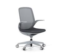 JixCJHj Chaise de Bureau Ergonomique，Chaises d'ordinateur，avec Support Lombaire,avec roulettes,Confort au Travail,Télétravail, Espace de Travail(Gray)