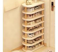 JixCJHj Étagère de Chaussures de Rangement ，Meuble à Chaussure，Portant de Stockage à l'Entrée，Compartiment Ouvert,Montage Facile ， pour Entrée, Couloir, Vestiaire(Wood,146cm/57in)