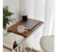 JixCJHj Petit Bureau d'ordinateur，Bureaus Gaming，Table d’Ordinateur,Réglable en Hauteur,sur Roues, Robuste，Tables Informatique pour étudier pour Petits espaces Chambre(Cherry)