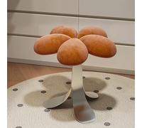 JixCJHj Tabouret de Maquillage Pouf, Repose-Pieds pour Vanité，Chaise de Maquillages Rembourré,Pieds Antidérapants,Pieds en Métal，pour Chambre à Coucher Salon Salle à Manger(Orange)
