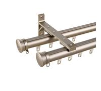 JixCJHj Tringle à Rideaux Kit Complet Confort Rail 2 Voies，Système Silencieux avec Rouleaux，Charge Lourde，Montage Mural ou au Plafond，pour Chambre à Coucher, Salon(Premium Gray,3.9m(12.8ft))