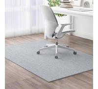 JIXINHEKEJI Tapis De Chaise pour Sol Dur, Tapis De Bureau D'ordinateur, Tapis De Sol à Poils Courts avec Envers Antidérapant pour Bureau/Maison(Size:35x47in,Color:Gris)