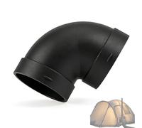 JIXLOUR Tuyau d'air chaud pour chauffage diesel 75 mm, Raccord coudé à 90 degrés pour chauffage stationnaire diesel, Tuyau en plastique DN 75