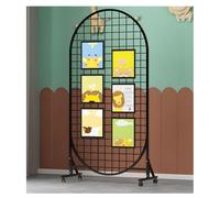 JIXYLN Présentoir Mural grillagé, Grille Murale Mobile en métal sur Pied, Tour de Panneaux grillagés avec Base Triangulaire, pour Foire Artisanale, Mariage, fête