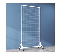 JIXYLN Présentoir Mural grillagé sur Pied, Panneau d'affichage en Maille pour la Vente au détail, Support Mural grillagé avec roulettes, Solutions de Rangement pour magasins, marchés et foires
