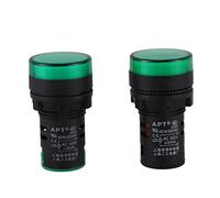 jiyaohui 2 Pcs Ac220V Voyant De Puissance À Del Verte Voyant De Signal De Pilote Dia 22Mm