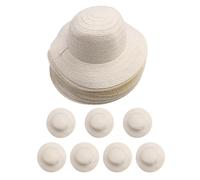 jiyaohui 20 Pièces Ensemble de Chapeaux de Paille Bricolage Plage Été Travail Chapeaux de Fermier pour Femmes Enfants Cowboy Décoration de Fête D'Anniversaire