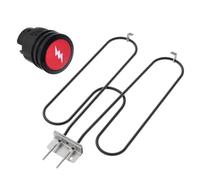 jiyaohui 70127 Éléments Chauffants pour Barbecue Q240/Q2400, Pièce de Rechange pour Barbecue 55020001 230 V 2200 W avec Couvercle de Bouton