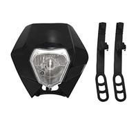 jiyaohui de Fourche Plaque Phare de Moto Route Universel pour - Noir