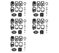 jiyaohui Kit de Reconstruction de RéParation de Carburateur 5 Ensembles pour K20-WYL WYL-240-1 WYL-242-1 WYL BE01 LE230