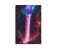 JIYAYCU Poster cascade Chanson des chutes de la forêt - Peinture décorative sur toile - 50 x 75 cm