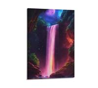 JIYAYCU Poster cascade Chanson des chutes de la forêt sur toile décorative 40 x 60 cm
