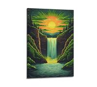 JIYAYCU Poster cascade dans le royaume des rêves 60 x 90 cm