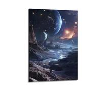 JIYAYCU Poster de l'espace Dark Matter in The Galaxies - Peinture décorative sur toile - 50 x 75 cm