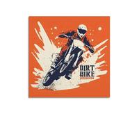 JIYAYCU Poster de sports extrêmes Motocross Battle Royale sur toile décorative 40 x 40 cm