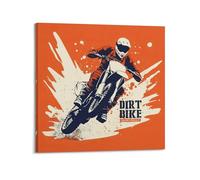 JIYAYCU Poster de sports extrêmes Motocross Battle Royale sur toile décorative 60 x 60 cm