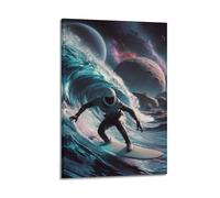 JIYAYCU Poster de sports extrêmes Surf Explorateur décoratif sur toile 20 x 30 cm