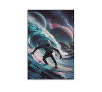 JIYAYCU Poster de sports extrêmes Surf Explorateur décoratif sur toile 40 x 60 cm