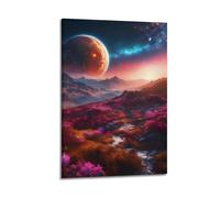 JIYAYCU Poster décoratif sur toile Motif couleurs et gloires du cosmos 30 x 45 cm