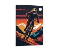 JIYAYCU Poster Sports extrêmes VTT Adventure Peinture décorative sur toile 60 x 90 cm
