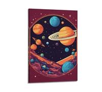 JIYAYCU Poster sur toile représentant une île cosmique mystère 60 x 90 cm