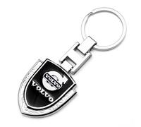 JIYIFAN Porte-clés de Voiture pour Volvo XC90 SUV 2015-2019 2020 2021 2022 2023, Porte-clés avec Le Logo pour Voiture Individuel comme Cadeau pour Les Fans de Voitures,Silver