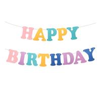 JIYIN Guirlande d'anniversaire Happy Birthday - Grande guirlande de fanions Happy Birthday pour enfants et adultes - Fête d'anniversaire