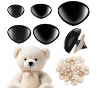 JIYIN Lot de 25 nez de sécurité pour animaux au crochet - 15/18/22/24/30 - Nez de sécurité pour animaux en peluche - En plastique - Avec rondelles pour poupées - Jouets en peluche - Bricolage