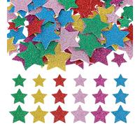 JIYIN Lot de 270 autocollants en caoutchouc mousse - Étoiles - Paillettes - Autocollants en caoutchouc mousse - Paillettes - Pour artisanat, scrapbooking, décoration DIY - Multicolore (3 tailles)
