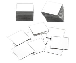 JIYIN Lot de 30 petits miroirs pour bricolage - 5 x 5 cm - Carré - Mini miroir acrylique - Carrelage - Mosaïque - Petit miroir pour l'artisanat et le bricolage