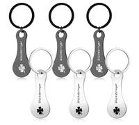 JIYIN Lot de 6 Jeton pour Caddie de Courses, Acier Inoxydable jeton caddie jeton de caddie jeton caddie personnalisé Porte-clés pour Chariot de Courses pour Les Gadgets de Commodité du Panier