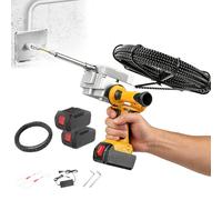 JIYINGHUI Machine à Enfiler Câbles électriques Automatique 2800W, Moteur sans Balais,Vitesse Variable 50M/Min,pour Travaux De Construction D'installation Hydroélectrique 2Battery37500mAh-30mFishTape