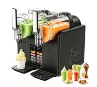 JIYINGHUI Machine à Granita Et Sorbetière 2 en 1, Grande Capacité De 4L, 7 Programmes Prédéfinis pour Margaritas Frappés Milkshakes Plus Encore, Autonettoyage, pour Domestique Et Professionnel Black