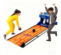 JIYINGHUI Set de Bowling pour Enfants Jeu de Bowling Électronique avec Reset Automatique Lumière et Effets Sonores Jeu de Bowling Familial Intérieur Pliable pour Enfants et Adultes 2m/6.56ft