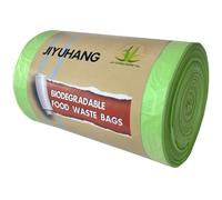 Jiyuhang Lot de 75 sacs poubelle biodégradables de 30 L, verts, non parfumés, 100 % recyclés, résistants, sacs à compost pour poubelle de cuisine (50 x 60 cm)