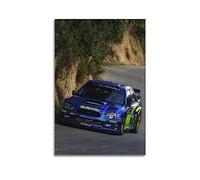 JIYUN Poster de voiture de performance Subaru Impreza STi WRC - Peinture décorative sur toile - Décoration murale moderne pour chambre à coucher - 40 x 60 cm