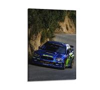 JIYUN Poster de voiture de performance Subaru Impreza STi WRC - Peinture décorative sur toile - Décoration murale moderne pour chambre à coucher - 30 x 45 cm