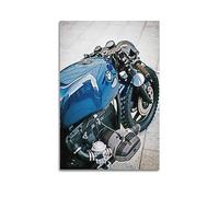 JIYUN Poster vintage de moto Bmw R100rs Cafe Racer, peinture décorative sur toile, affiche murale et image d'art moderne pour décoration de chambre à coucher 30 x 45 cm