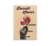 JIYUN Poster vintage Ducati Desmo Moto Girl - Peinture décorative sur toile - Impression d'art moderne pour chambre à coucher - 30 x 45 cm