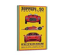 JIYUN Poster vintage Ferrari 312t4 Racing Car & Ferrari F50 Supercar Poster décoratif sur toile pour chambre à coucher 40 x 60 cm