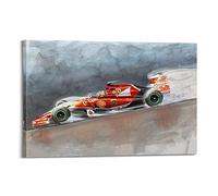 JIYUN Poster vintage voiture de course Ferrari F14 T - Peinture décorative sur toile - Décoration murale moderne pour chambre à coucher - 30 x 45 cm
