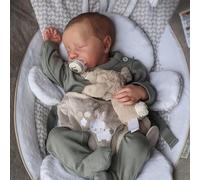 JIZHI Poupée Reborn 17 Pouces Réaliste Reborn Bébé Dolls Garçon Corps en Vinyle Souple Lavable à la Main Bébé Garçon Ressemblant à Un Vrai Bébé (Yeux Fermés)